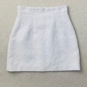 White Embroidered Skirt